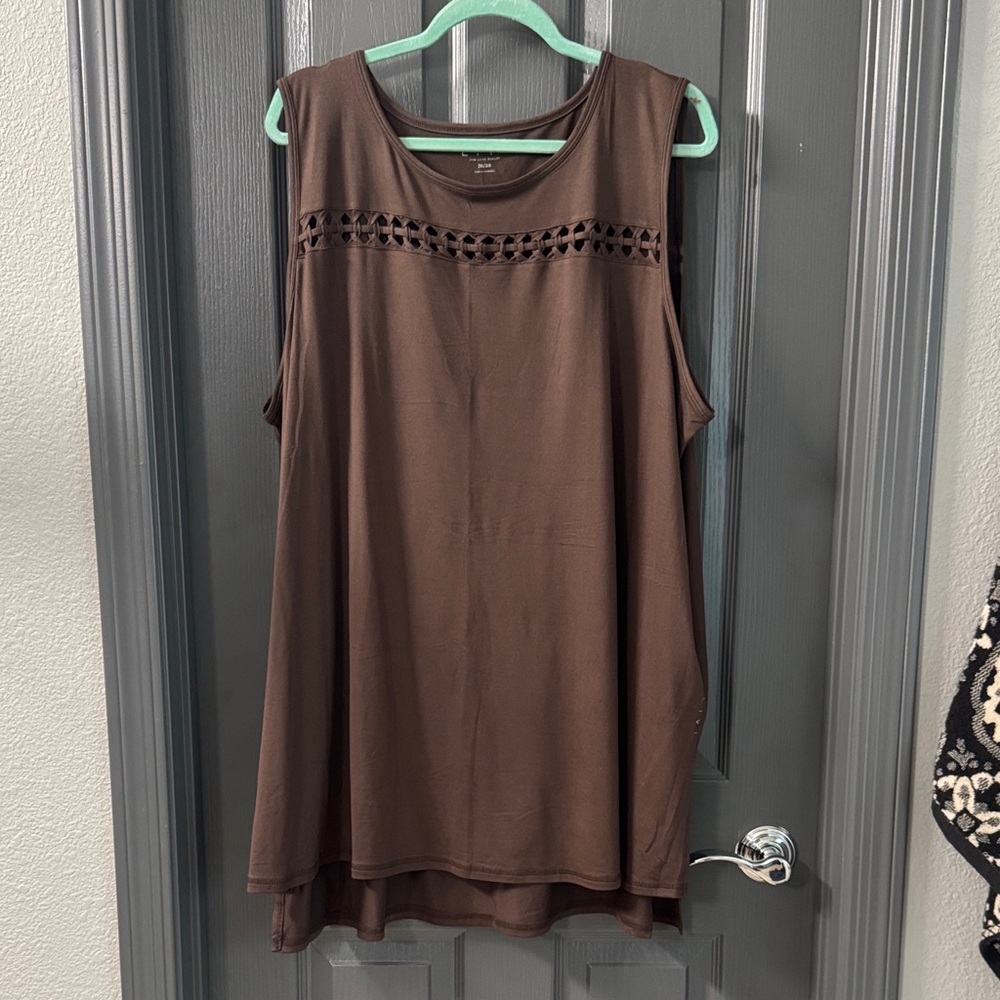 Lane Bryant Livi Sleeveless Brown Top